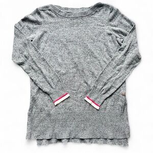 Roots Cabin Salt & Pepper Tunic Sweater Grey Pullover Academia Elevated Basic